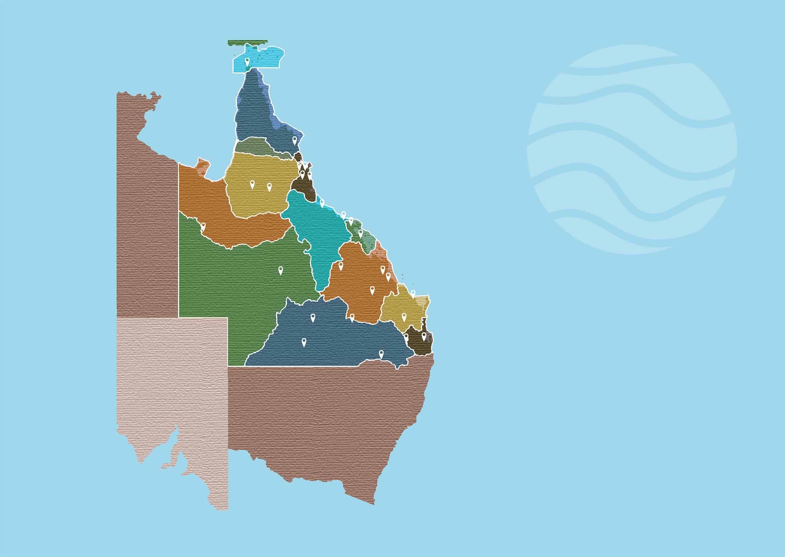 Natural Resource Management Regions Queensland map